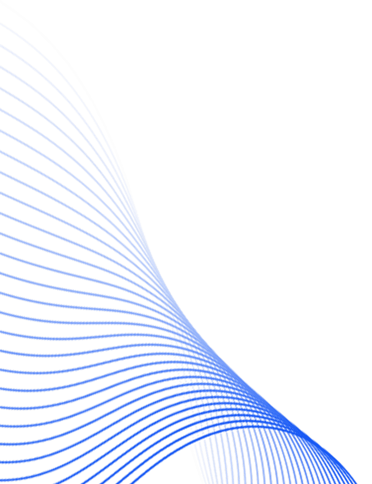 Abstract blue graphic shape symbolizing scalable technology solutions and proactive IT services offered by ITGuru